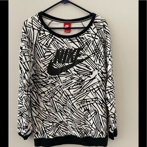 Nike Black and White Graphic Sweatshirt